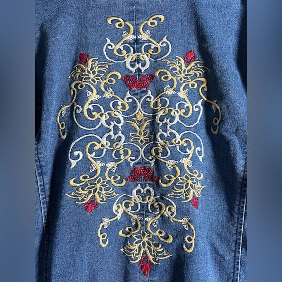 Isabel Hayley embroidered denim jacket - Picture 3 of 6